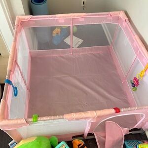 Pink Kids Playpen